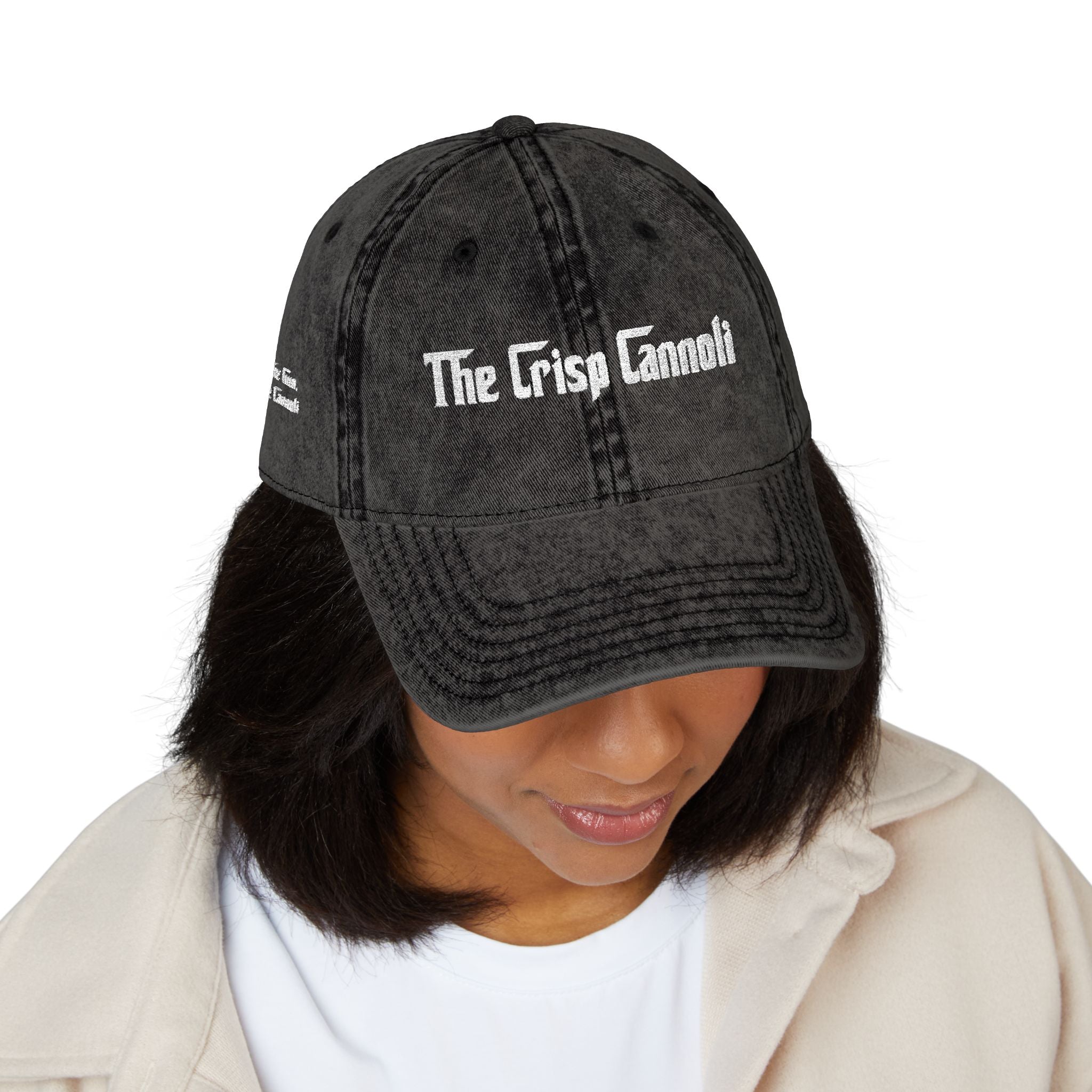 Embroidered Vintage Cap — "The Crisp Cannoli" Retro Dad Hat