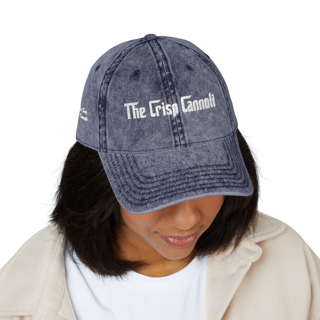 Embroidered Vintage Cap — "The Crisp Cannoli" Retro Dad Hat
