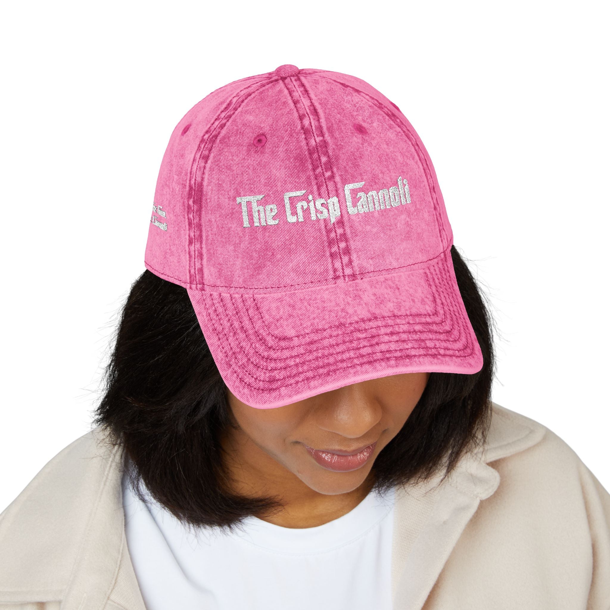 Embroidered Vintage Cap — "The Crisp Cannoli" Retro Dad Hat