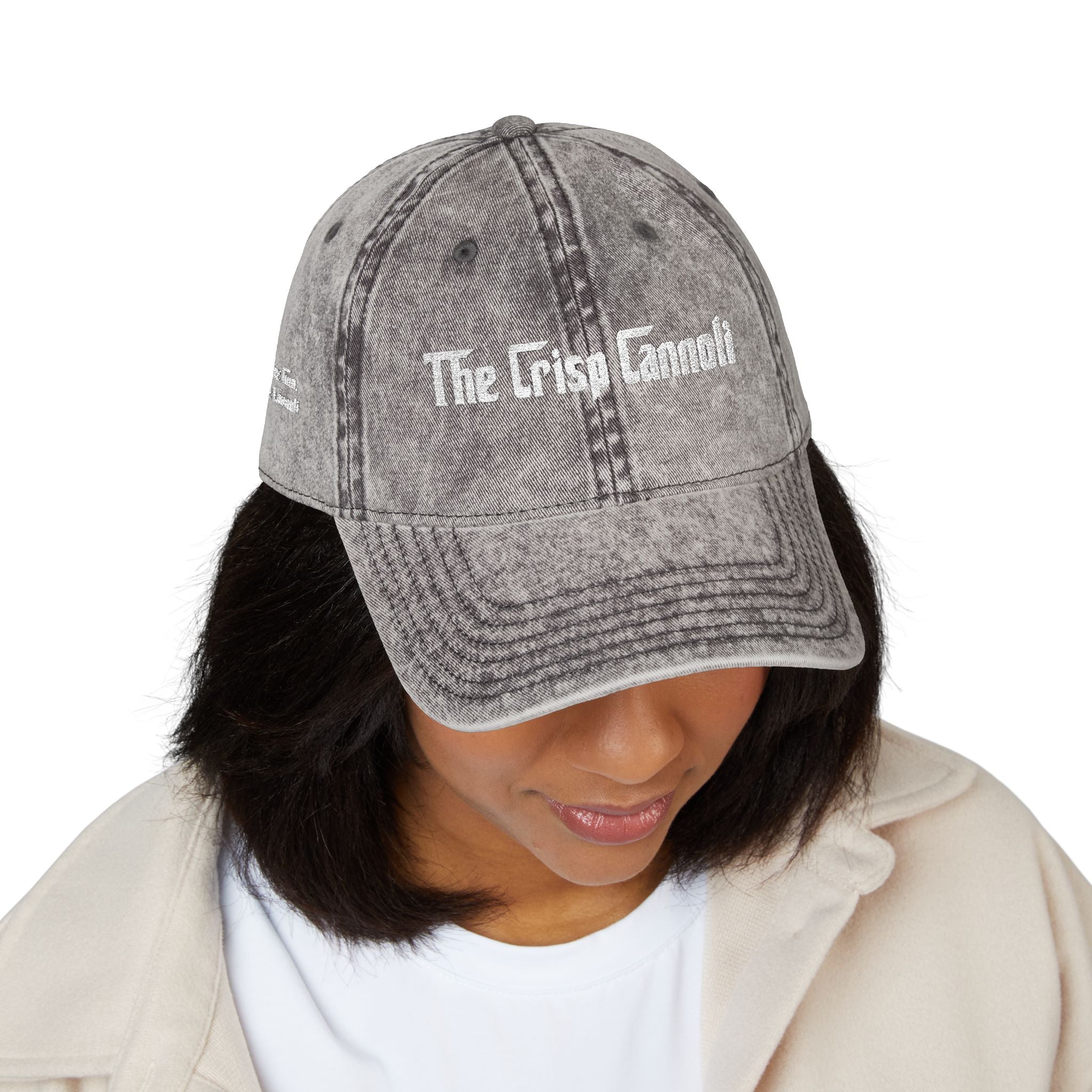 Embroidered Vintage Cap — "The Crisp Cannoli" Retro Dad Hat