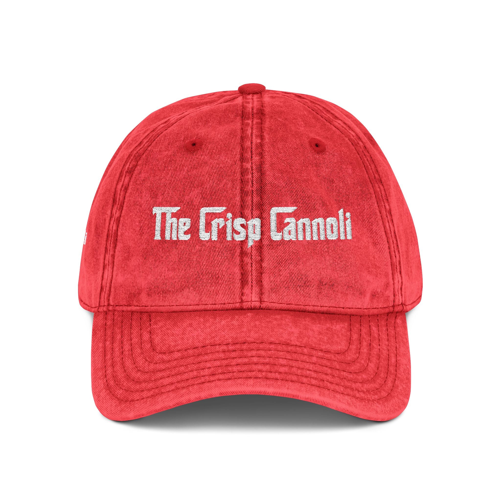 Embroidered Vintage Cap — "The Crisp Cannoli" Retro Dad Hat