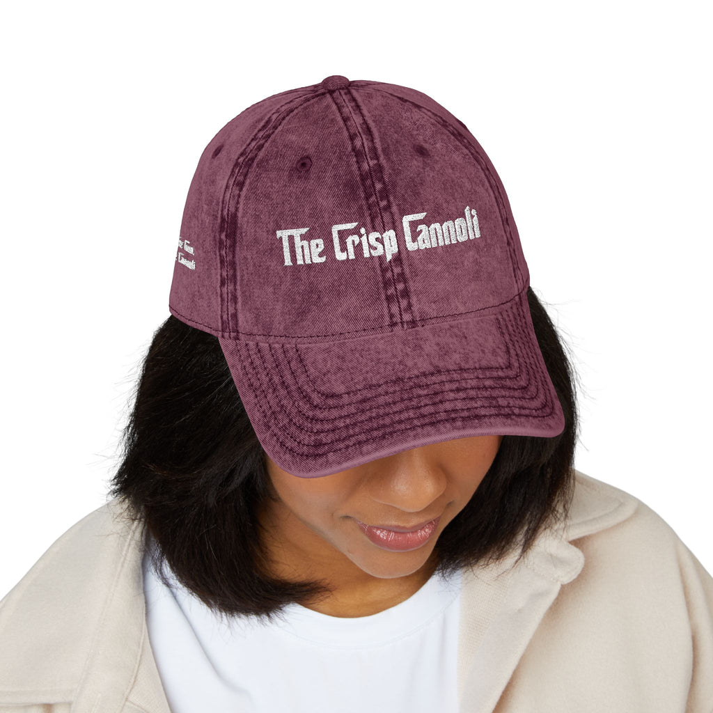 Embroidered Vintage Cap — "The Crisp Cannoli" Retro Dad Hat