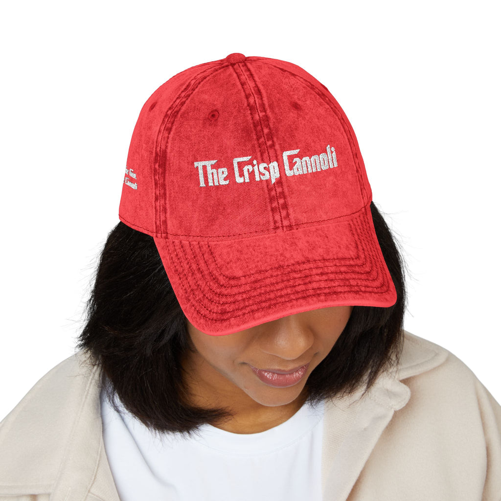 Embroidered Vintage Cap — "The Crisp Cannoli" Retro Dad Hat