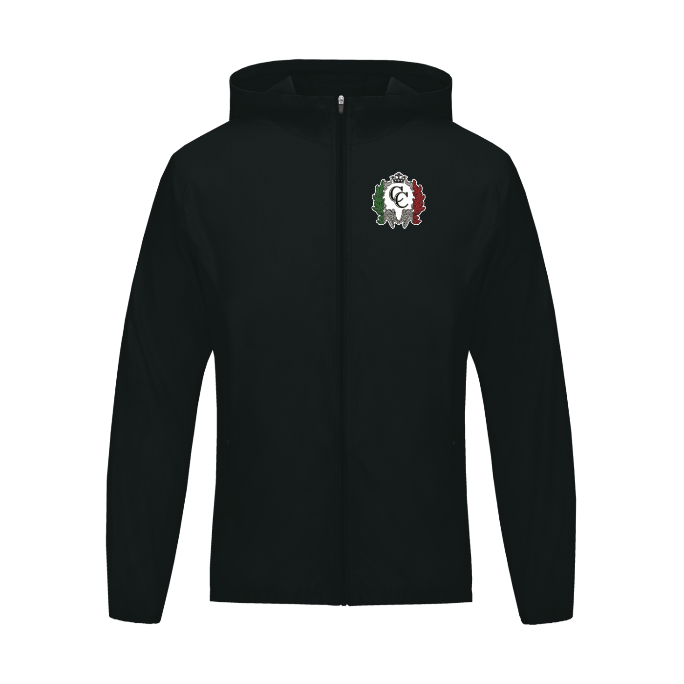 Soft Hooded Sports Jacket Plain Logo